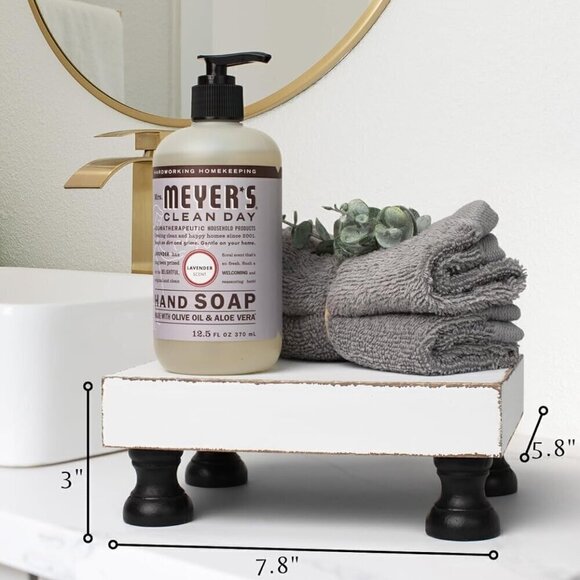 Farmhouse wood riser decorative pedestal stand unique - Picture 3 of 4